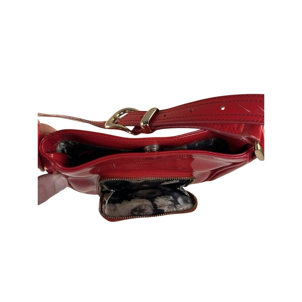 Ted Baker Red Patent Leather Medium Shoulder Bag - Picture 7 of 12